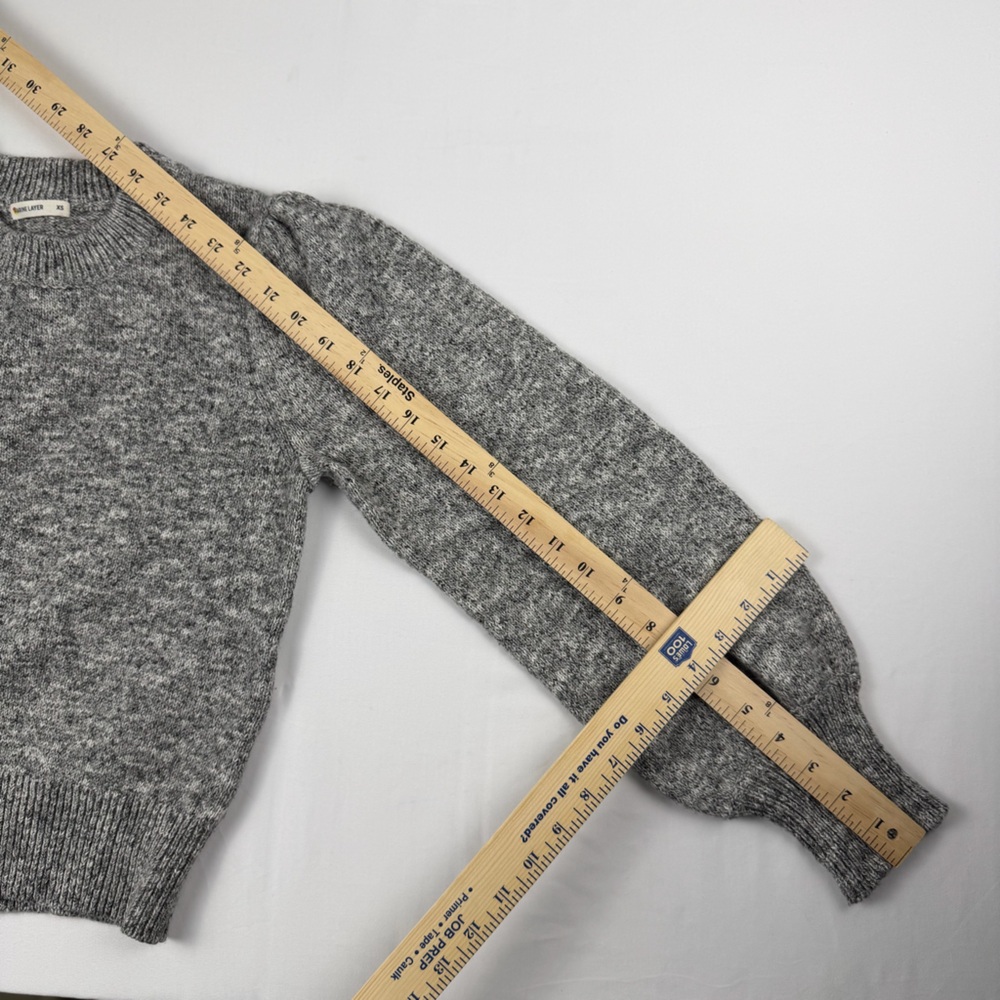 Marine Layer Alma Puff Sleeve Sweater Gray Knit Size XS EUC - Picture 6 of 14